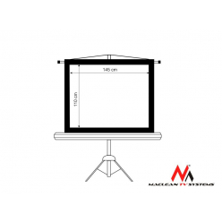 Ekran projekcyjny Maclean MC-536 72’’ 4:3 145x110 cm stojak ze statywem