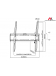 Uchwyt do telewizora Maclean MC-716 32-55" 50kg max vesa 400x400