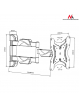 Uchwyt do telewizora Maclean MC-742 13-42" 25kg czarny