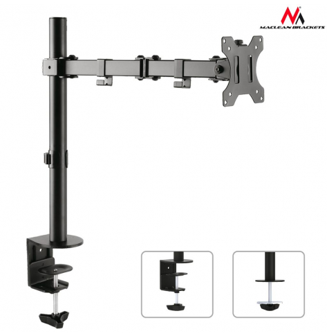 Maclean MC-753 Uchwyt biurkowy do monitora LCD 13-32" 8kg vesa 75x75, 100x100