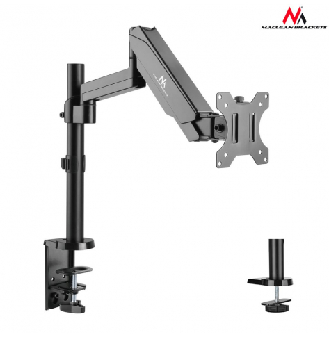 Maclean MC-775 Uchwyt do monitora ze sprężyną gazową podwójne ramię 17"-32" 8 kg