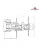 Uchwyt do telewizora Maclean MC-781 26-70'' 45kg max vesa 400x400