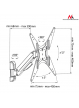 Uchwyt na TV czarny Maclean MC-785 32"-55" 22kg