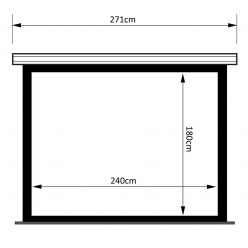 Ekran projekcyjny Maclean MC-993 Premium 120" 4:3 ściana lub sufit