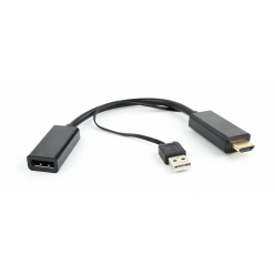 Gembird konwerter HDMI -> Displayport, czarny