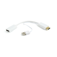 Konwerter HDMI -> DisplayPort Gembird, biały