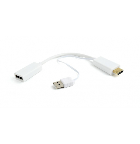 Konwerter HDMI -> DisplayPort Gembird, biały