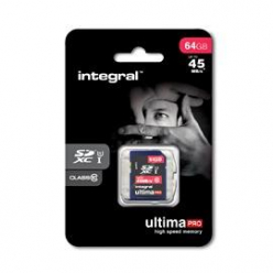 Karta pamięci Integral 64GB ULTIMAPRO SDXC 45MB/S CLASS 10 UHS-I