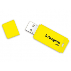 Pamięć USB    Integral  NEON 8GB  2.0 żółty