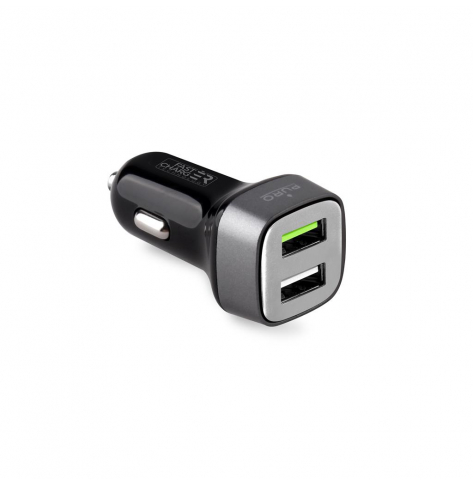 PURO Mini Fast Charger 2xUSB 2.4 A square black