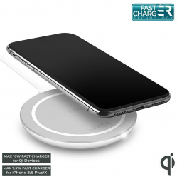 PURO Fast Charger Wireless Induction Station QI ładowarka indukcyjna 10 W biała