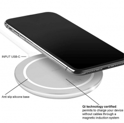 PURO Fast Charger Wireless Induction Station QI ładowarka indukcyjna 10 W biała