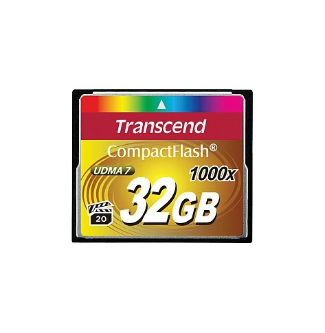 Karta pamięci Transcend 32GB Compact Flash 1000x (Odczyt 160MB/s ,zapis 70MB/s)