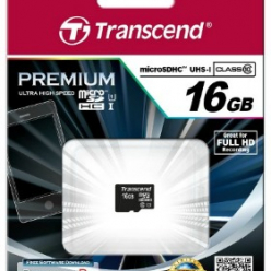 Karta pamięci Transcend Micro SDHC 16GB Class 10 UHS-I U1  ( Full HD )
