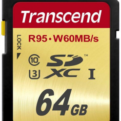 Karta pamięci Transcend SDXC 64GB Class10 UHS-I U3 (read/write: 95/60MB/s)