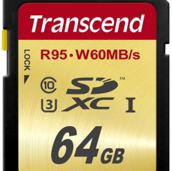 Karta pamięci Transcend SDXC 64GB Class10 UHS-I U3 (read/write: 95/60MB/s)