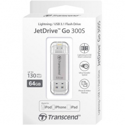 Pamięć USB    Transcend flashdrive JDG for iphone iPad iPod 64GB,Lightning connector,silver