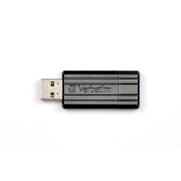 Pamięć USB Verbatim  DRIVE 2.0 PINSTRIPE 64GB BLACK MIN. READ 10MB/SEC MIN. WRITE 4MB/SE