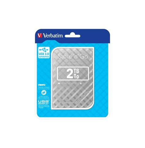 Dysk zewnętrzny Verbatim Store 'n' Go 2.5'' GEN 2 2TB USB 3.0 Srebny