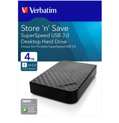 Dysk zewnętrzny Verbatim Store ''n'' Save 3.5'' (8,89cm) GEN 2 4TB USB 3.0