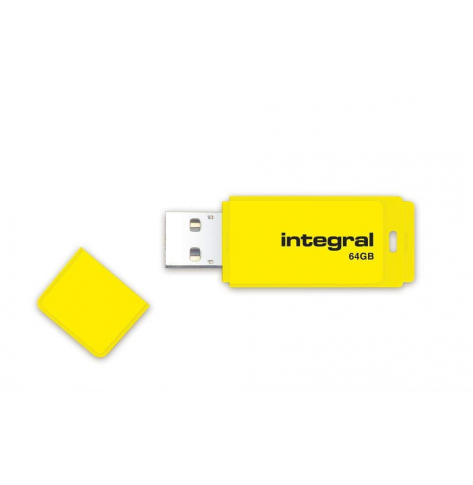 Pamięć USB Integral 64GB NEON yellow USB 2.0 with removable cap