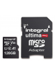 Karta pamięci Integral 128GB MICRO SDXC 90V30, R:100MB/s W:90MB/s U3 V30 + ADAPTER