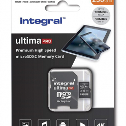 Karta pamięci Integral 256GB MICRO SDXC 90V30, R:100MB/s W:90MB/s U3 V30 + ADAPTER