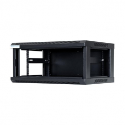 Szafa serwerowa START.LAN 19'' 4U 600x450mm czarna  drzwi przednie szklane 