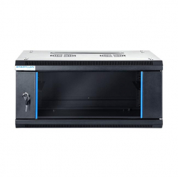 Szafa serwerowa START.LAN 19'' 4U 600x450mm czarna  drzwi przednie szklane 