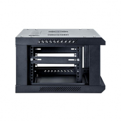 Szafa serwerowa START.LAN 19'' 4U 600x450mm czarna  drzwi przednie szklane 