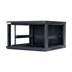 Szafa serwerowa START.LAN 19'' 6U 600x450mm czarna  drzwi przednie szklane 