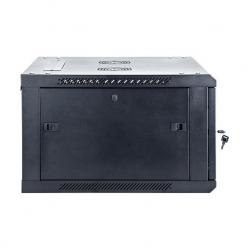 Szafa serwerowa START.LAN 19'' 6U 600x600mm czarna  drzwi przednie szklane 