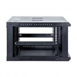 Szafa serwerowa START.LAN 19'' 6U 600x600mm czarna  drzwi przednie szklane 
