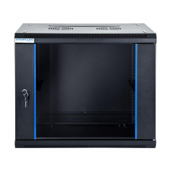 Szafa serwerowa START.LAN 19'' 9U 600x450mm czarna  drzwi przednie szklane 