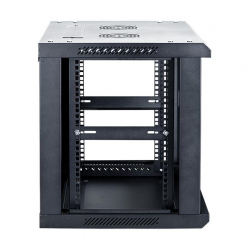 Szafa serwerowa START.LAN 19'' 9U 600x450mm czarna  drzwi przednie szklane 