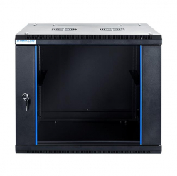 Szafa serwerowa START.LAN 19'' 9U 600x600mm czarna  drzwi przednie szklane 