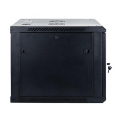 Szafa serwerowa START.LAN 19'' 9U 600x600mm czarna  drzwi przednie szklane 