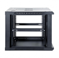 Szafa serwerowa START.LAN 19'' 9U 600x600mm czarna  drzwi przednie szklane 
