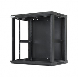 Szafa serwerowa START.LAN 19'' 12U 600x450mm czarna  drzwi przednie szklane 