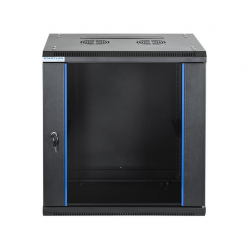 Szafa serwerowa START.LAN 19'' 12U 600x450mm czarna  drzwi przednie szklane 