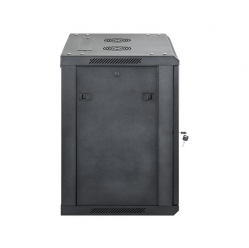 Szafa serwerowa START.LAN 19'' 12U 600x450mm czarna  drzwi przednie szklane 