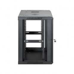 Szafa serwerowa START.LAN 19'' 12U 600x450mm czarna  drzwi przednie szklane 