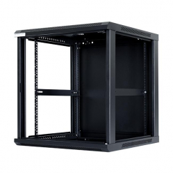 Szafa serwerowa START.LAN 19'' 12U 600x600mm czarna  drzwi przednie szklane 