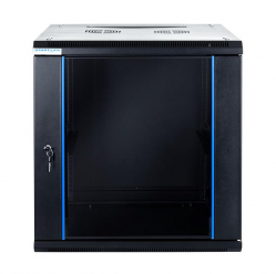 Szafa serwerowa START.LAN 19'' 12U 600x600mm czarna  drzwi przednie szklane 
