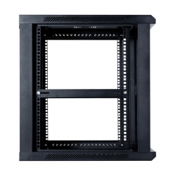 Szafa serwerowa START.LAN 19'' 12U 600x600mm czarna  drzwi przednie szklane 
