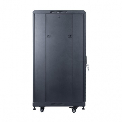 Szafa serwerowa START.LAN 19'' 22U 600x600mm czarna  drzwi przednie szklane 