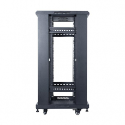 Szafa serwerowa START.LAN 19'' 22U 600x600mm czarna  drzwi przednie szklane 