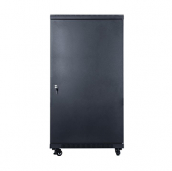 Szafa serwerowa START.LAN 19'' 22U 600x600mm czarna  drzwi przednie szklane 