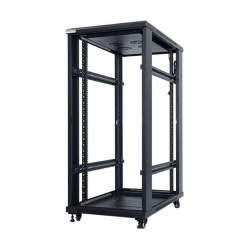 Szafa serwerowa START.LAN 19'' 27U 600x1000mm czarna  drzwi przednie szklane 