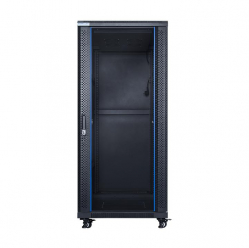 Szafa serwerowa START.LAN 19'' 27U 600x1000mm czarna  drzwi przednie szklane 